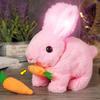 Mini Realistic Cute Plush Rabbits Lifelike Animal Easter Bunny Simulation Toy Model Gift Miniatures Decorations (Rabbit Plush Toys