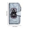 Grim Reaper Printed PU Long Wallet Multi Card Slot Bifold Purse