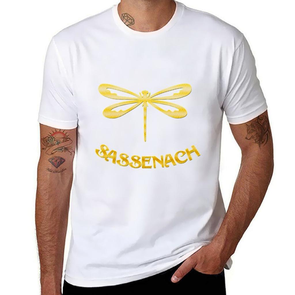 SASSENACH GOLD TShirt Fashion Pattern Printed Tee Shirt