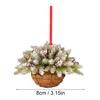 2PC Creative Christmas Wreath Hanging Basket Pendant Ornament Artificial Home Decoration Gift