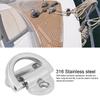 60*58mm Marine Folding Pad Eye 316 Stainless Steel D Ring Anchor Deck Folding Pad Eye  Marine Use