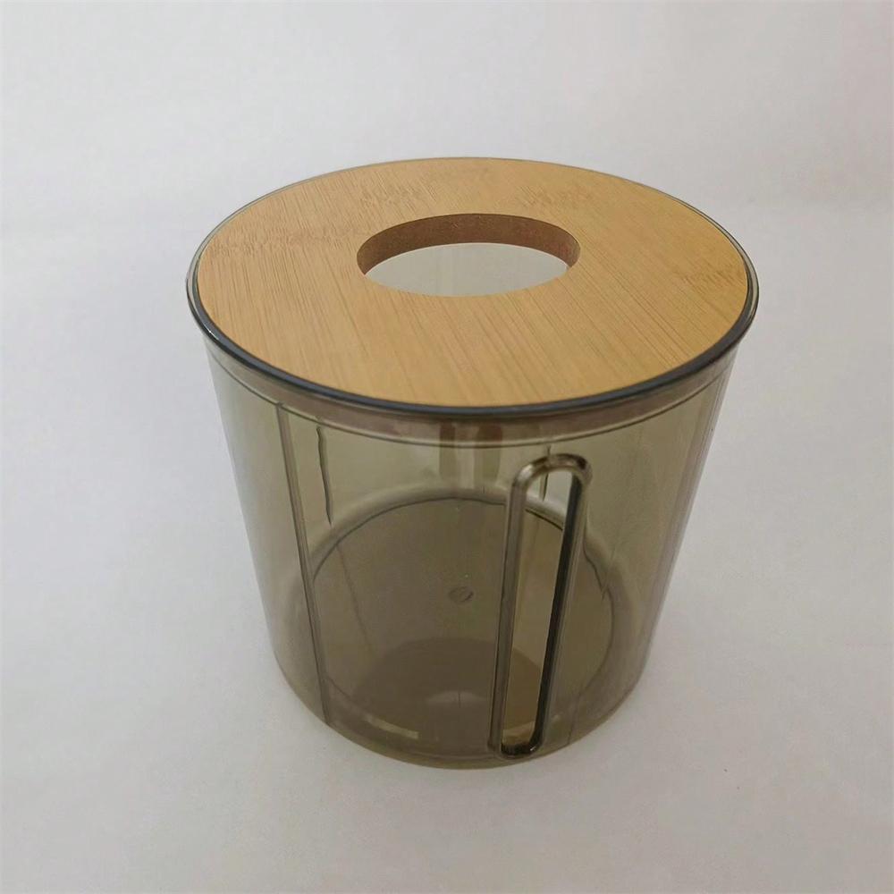 1PC Tissue Storage Box Roll Paper Dispenser Toilet Paper Holder Desktop Tissue Box Napkin Containers With Wood Cover for Bathroo