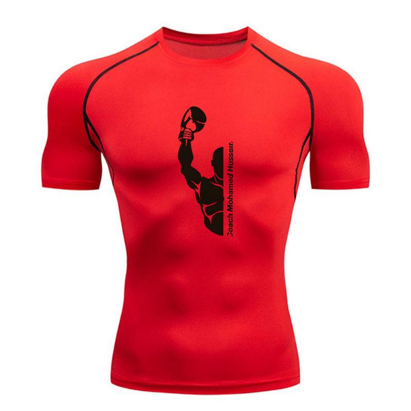 Men Compression Workout Sports T-Shirt, Breathable Slim Fit