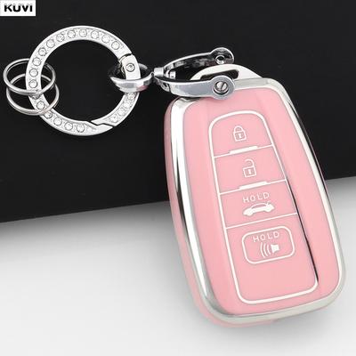ТПУ Чехол для ключа автомобиля Крышка Корпус для 4 кнопок Toyota Prius Camry Corolla CHR C-HR RAV4 Land Cruiser Prado Брелок Аксессуары