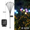 Solar Firefly Lamp 6/8/10 Led Solar Garden Lawn Lamp Courtyard Terrace Channel Decoration Outdoor Waterproof Swing Lamp Christmas Lamp