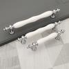 European Silver Golden Ceramic Furniture Handle Wardrobe Cabinet Closet Door Knob Dressing Table and Drawer Pulls Hardware