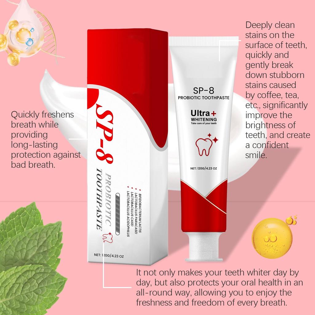 Probioticsto Remove Halitosis Toothpaste Deep Clean Care Teeth Oral Care Whitening Stains Mint Toothpaste