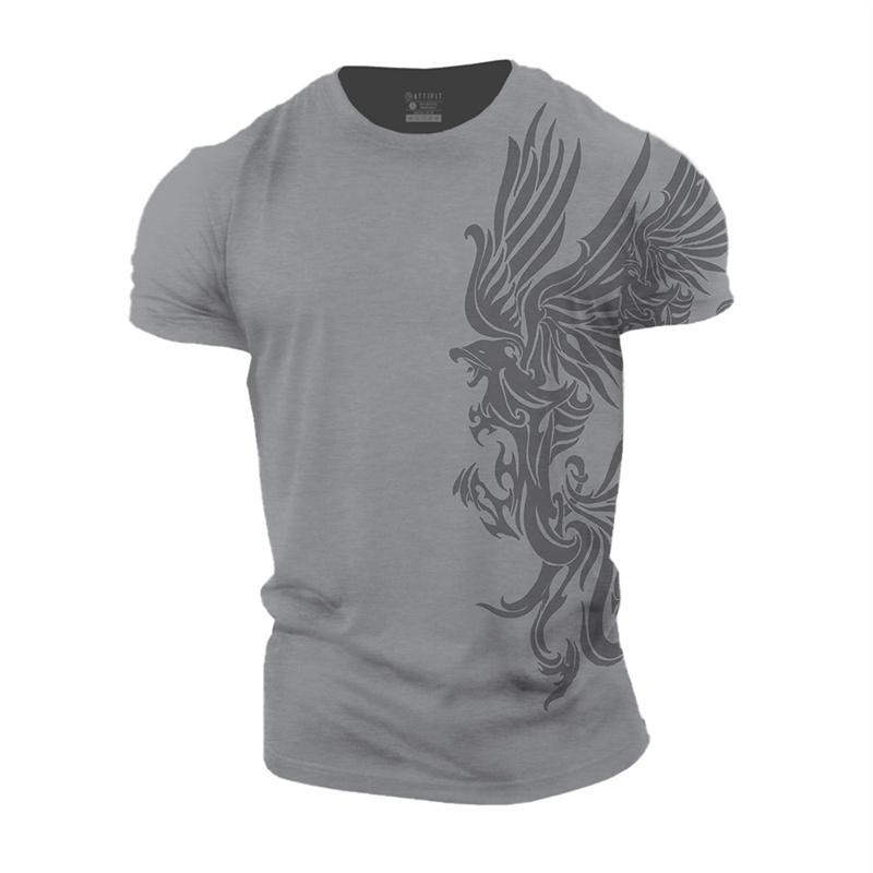 Vintage Men's T-Shirt 3D Print Dragon Pattern T Shirt Casual Short-Sleeved Top Summer Breathable Fitness Apparel Men Clothing