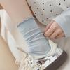 Женские белые сетчатые носки с рюшами - Дышащие, Впитывающие пот, Однотонные, Модный летний стиль