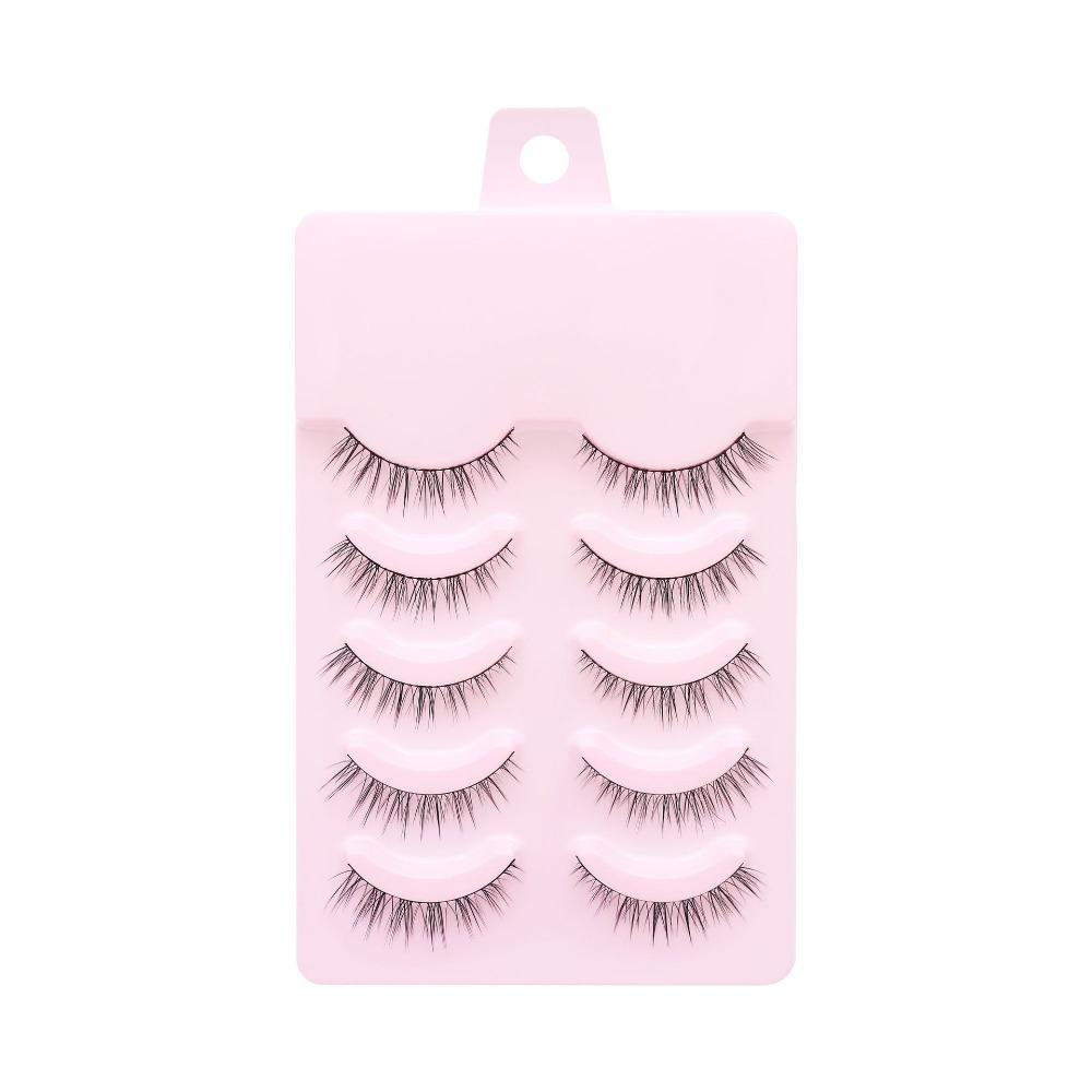 Anime Cosplay Faux Mink Lashes 5 Pairs Segmented False Eyelashes Nude Makeup Party Supplies