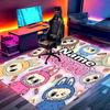 Custom Name Personalized Labubu Print Carpet, Versatile Home Decor Rug, for Playroom, Apartment, Balcony, Entryway, Hallway Gift
