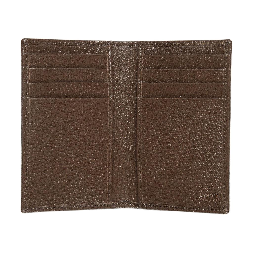 Gucci GG Marble Pattern Double Fold Design Leather Card Holder Women accessories Brown 834691-FAFIB-8941