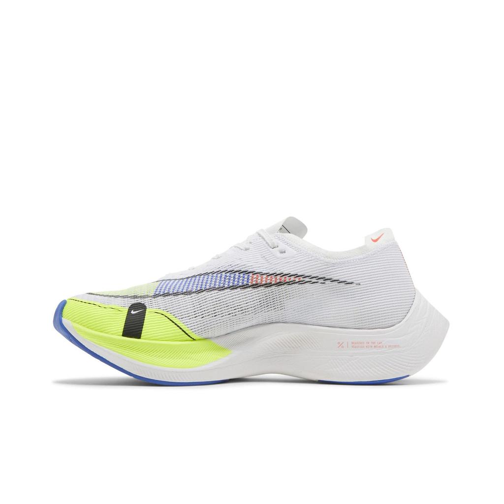 Nike ZoomX Vaporfly Next% 2 'White Volt Racer Blue' (Unisex) White / Volt / Racer Blue / Black Running Shoes CU4111 103