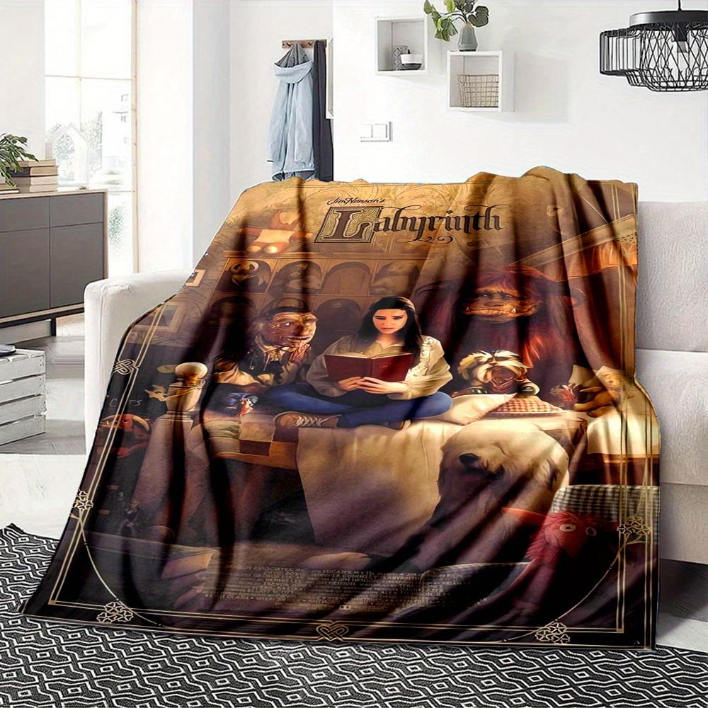 1pc Flannel Blanket, Fantasy,Adventure,Magic Pattern Printed Blanket, Sofa Bed Sofa Car Office Camping Travel Warm And Comfortable Soft Blan