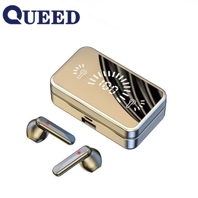 S20 Mirror Bluetooth 5.2 HIFI 3D Стерео Широкоустойчивые водонепроницаемые наушники с микрофоном Светодиодная гарнитура с сенсорным управлением