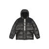 Li Ning Wade Series Logo Print Color Block Warm Down Jacket Men Outerwear Black AYMR131-1