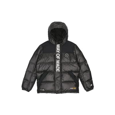 Теплая мужская куртка-пуховик с принтом логотипа серии Li Ning Wade, цветная, черная, AYMR131-1