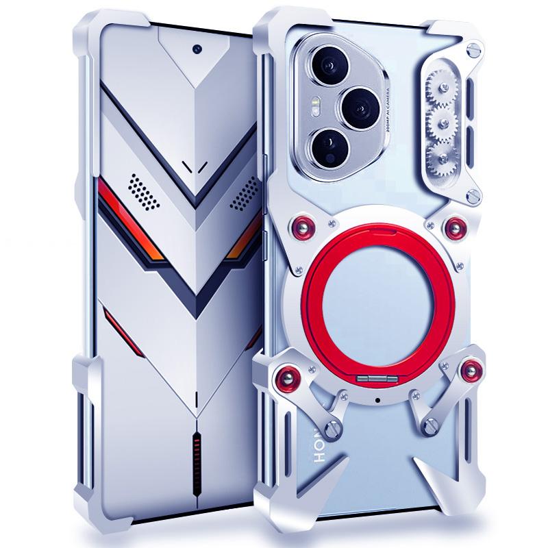 Aluminum Frameless Case For Honor 400 Lite Honor 400 Pro Rotating Bracket Shell Metal Rimless Shockproof Cover