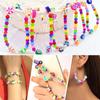 930Pcs Pony Beads for Bracelet Making Kit, Fruit Flower Polymer Clay Beads Rainb