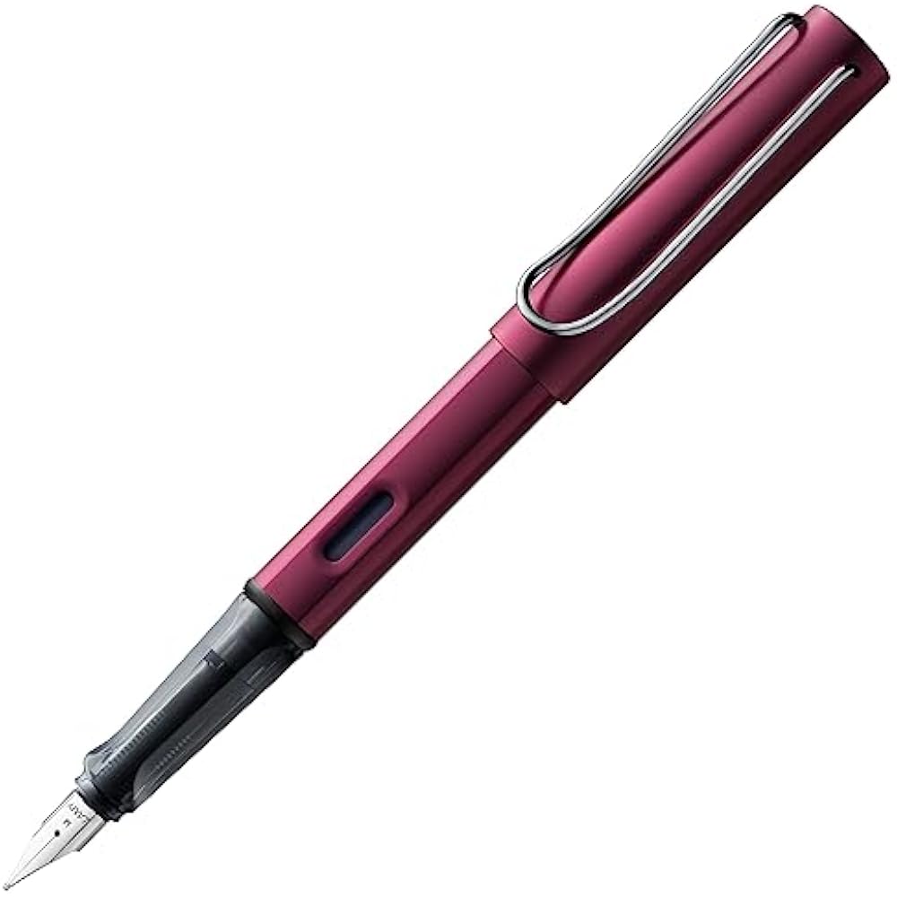 LAMY AL-Star Black Purple Fountain Pen - Ergonomic Grip and Steel Nib Size M - Lightweight Alumin...