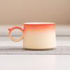 Высококлассная кофейная чашка с градиентным переходом, изысканный керамический набор чашки и блюдца, кружка высокой ценности, дизайн в стиле легкой роскоши, подарок