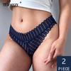 2 шт./лот, женские сексуальные кружевные трусики с низкой талией, стринги, нижнее белье, женское прозрачное соблазнительное белье