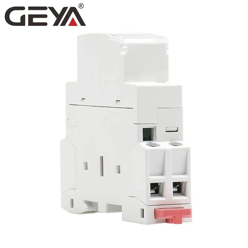 GEYA Din Rail Modular Contactor DC12V DC24V Coil Voltage 25A 2NO 2NC 1NO1NC 50/60Hz AC220V Contactor DC
