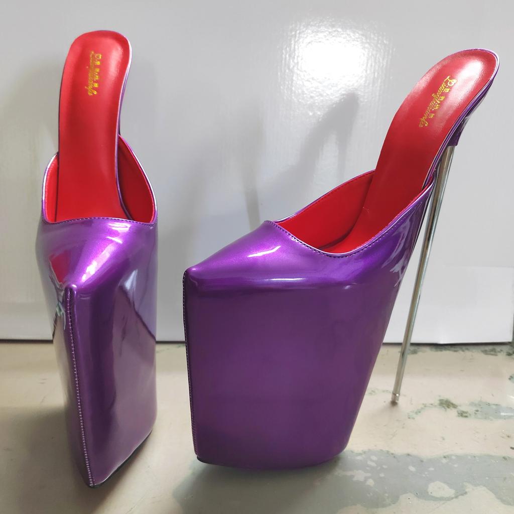 Обесцвечивание Остроносые Туфли Трансгендер Женская Обувь 30см Ультратонкий Высокий Каблук Стальная Труба Танцевальные Лодочки Гладиатор 12 Дюймов Шпильки