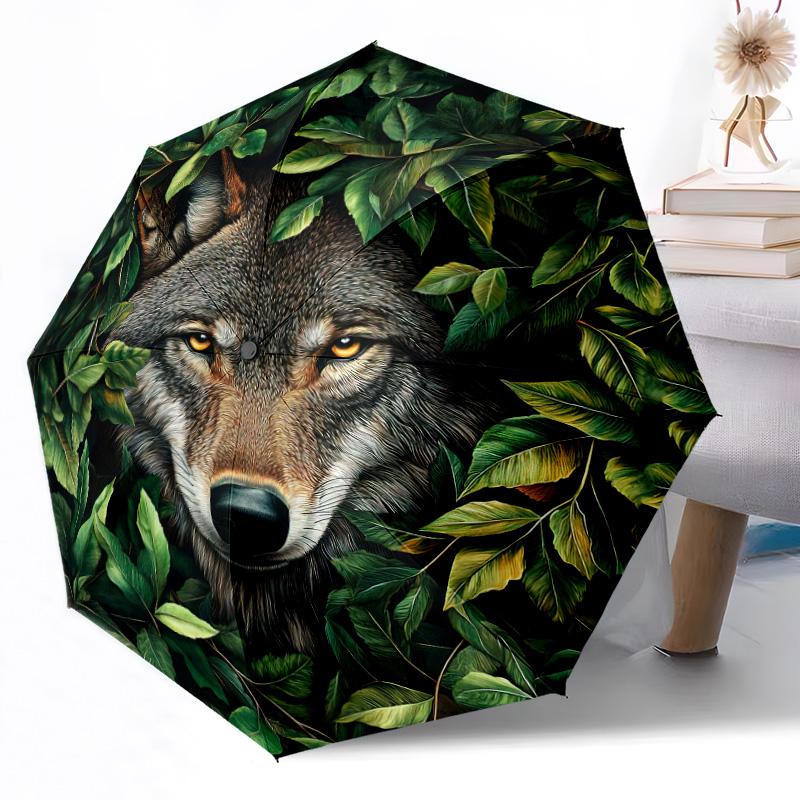 Автоматический зонт Wolf Dreamscape для улицы, складная конструкция, 8 спиц, прочный, легкий, идеальный подарок для друзей и семьи