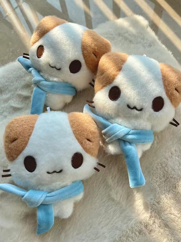 Милый Шарпей-Кот Шарф Плюшевая Кукла Подвеска Пушистый Котенок Мягкая Игрушка Брелок Отличная Идея Подарка Для Лучших Подруг