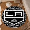 Angeles king Crest Round Rug for Livingroom,Bedroom, Palyroom, Chair Rug, Area rug, Circle Carpet, Large Size Decor Fan Christmas gift