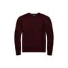 Polo FW22 Solid Color Crew Neck Cable Knit Sweater Men Sweater Red-Brown MNPOSWE16821248-601