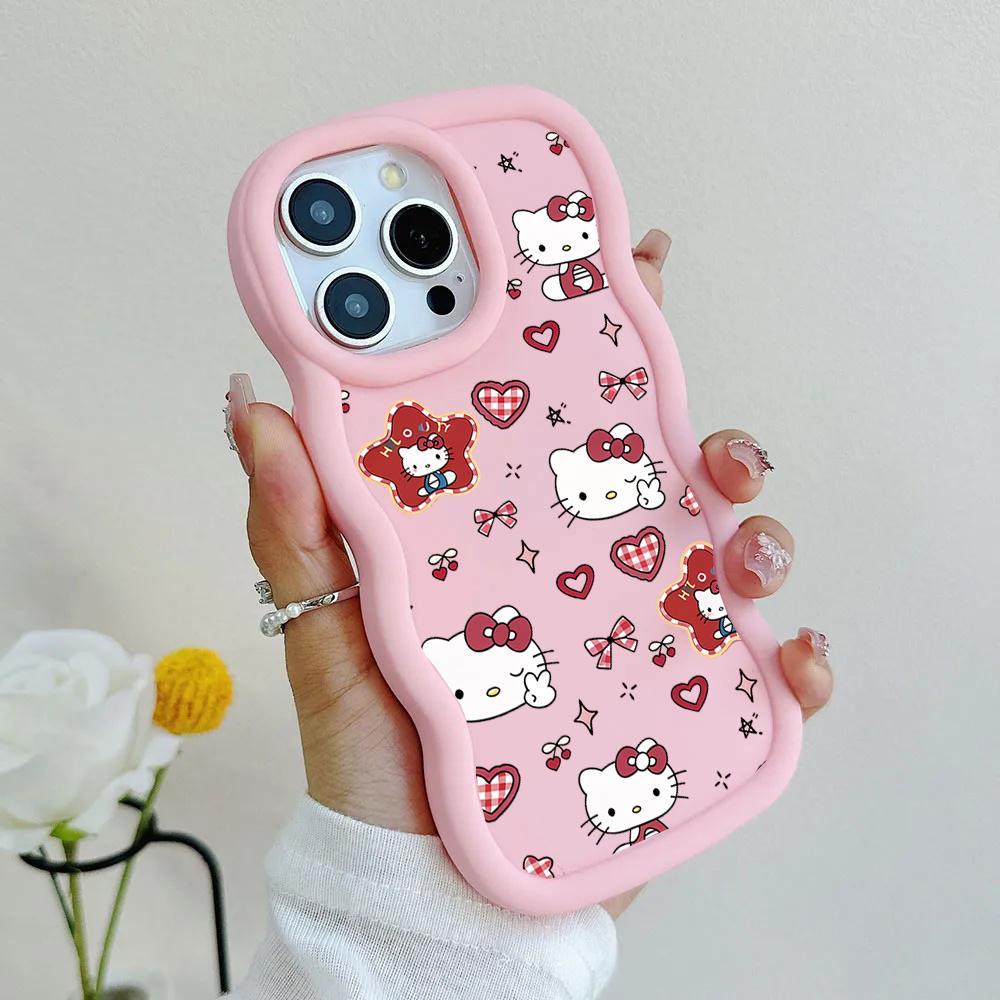 Мультяшный браслет Hello Kitty Чехол-цепочка Для OPPO A60 A6 A5 PRO A79 Reno 15F 14F 13F 12 11 10 Pro 12F 11F A36 A78 5G Волна Чехол