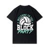 Plus Size Printed Men T Shirts O-Neck Volleyball Heartbeat Volleyball Player Short-Sleeves Tops