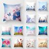 Fashion Flower Plant Pillowcase Dormitory Decoration Office Living Room Sofa Home Pillowcase