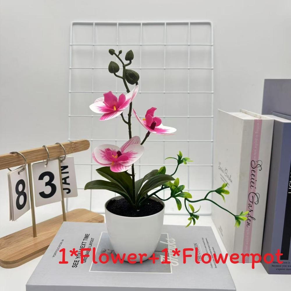 Butterfly Orchid Artificial Plant Home Decor Wedding Photography Prop With Plastic Material For Indoor Use