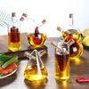 2-in-1 Double Layer Bottle Sauce Oil Vinegar Glass Bottle Condiment Seasoning Sealed Kitchen Storage Bottles Jars Kitchen Tools
