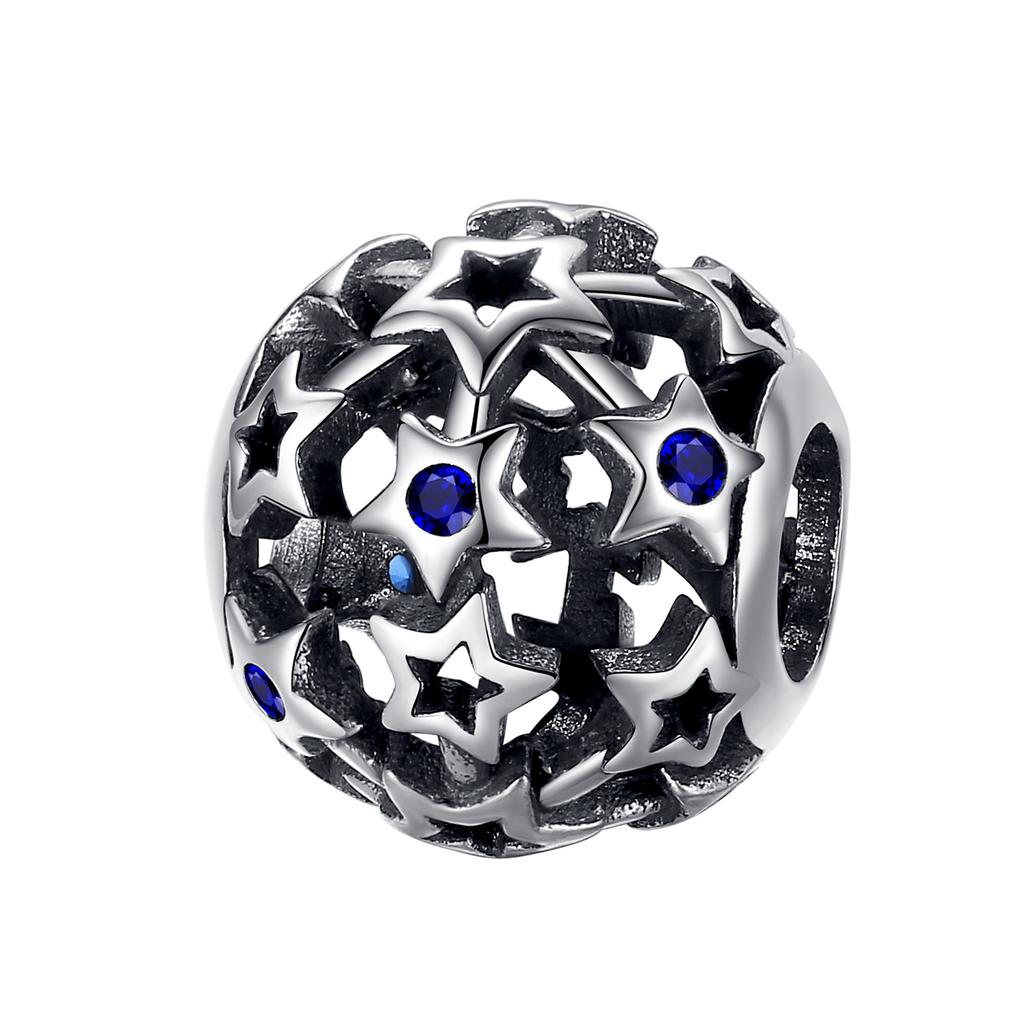 Медный браслет Copper Fit Original Шарм Ювелирные изделия Сделай сам Синий клип Бусина Серия Галактика Звездное небо Подвеска Луна Подвеска