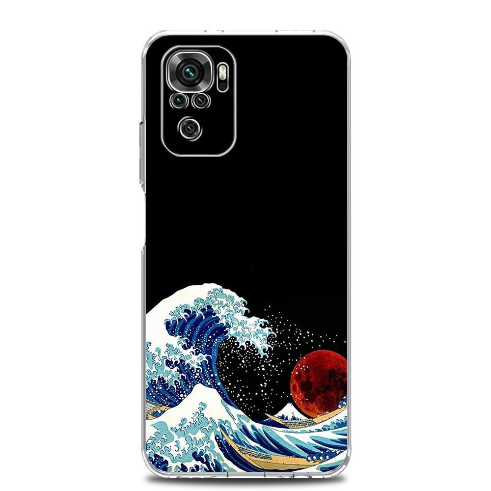 Phone Case For Xiaomi Redmi Note 13 12 5G 9S 9 8 10 11 Pro Plus 4G 9T 13C 12C10C 9C 9A 7 Cover Japan The Great Wave Of Kanagawa