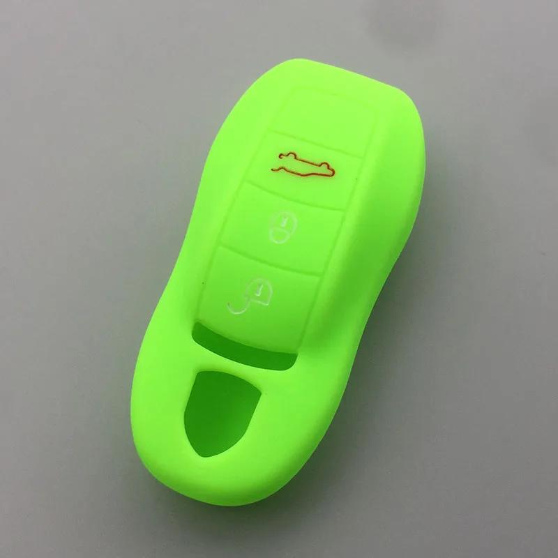 ADB2 Car Key Fob Holder Cover Case For Porsche Cayenne 911 996 Panamera Macan silicone Car Protection Shell Auto Accessories Styling
