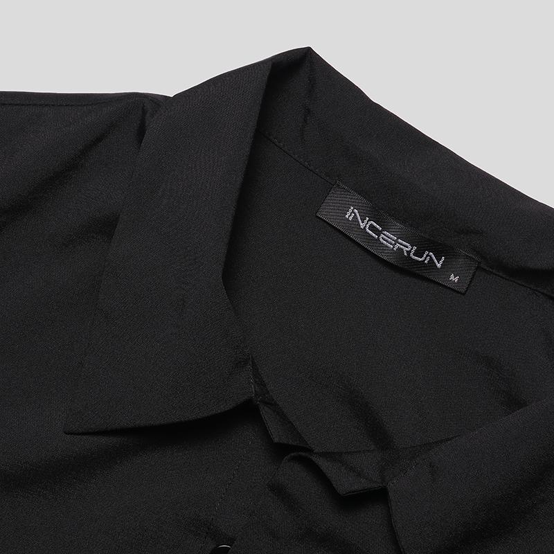 INCERUN Уличная одежда больших размеров, мужские цельные комбинезоны, комбинезон с длинными рукавами, уличные брюки-карго, комбинезон