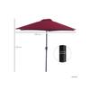 Parasol de marché - MUVOE - Ø 2,6 m - Aluminium - Polyester 180 g/m² - Résistant aux intempéries