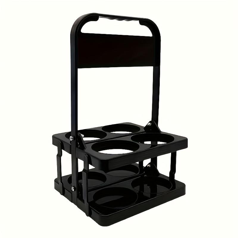 1pc 4-Slot Portable Foldable Beer Basket - Durable Plastic Drink Bottle Holder for Home Outdoor Camping Picnic