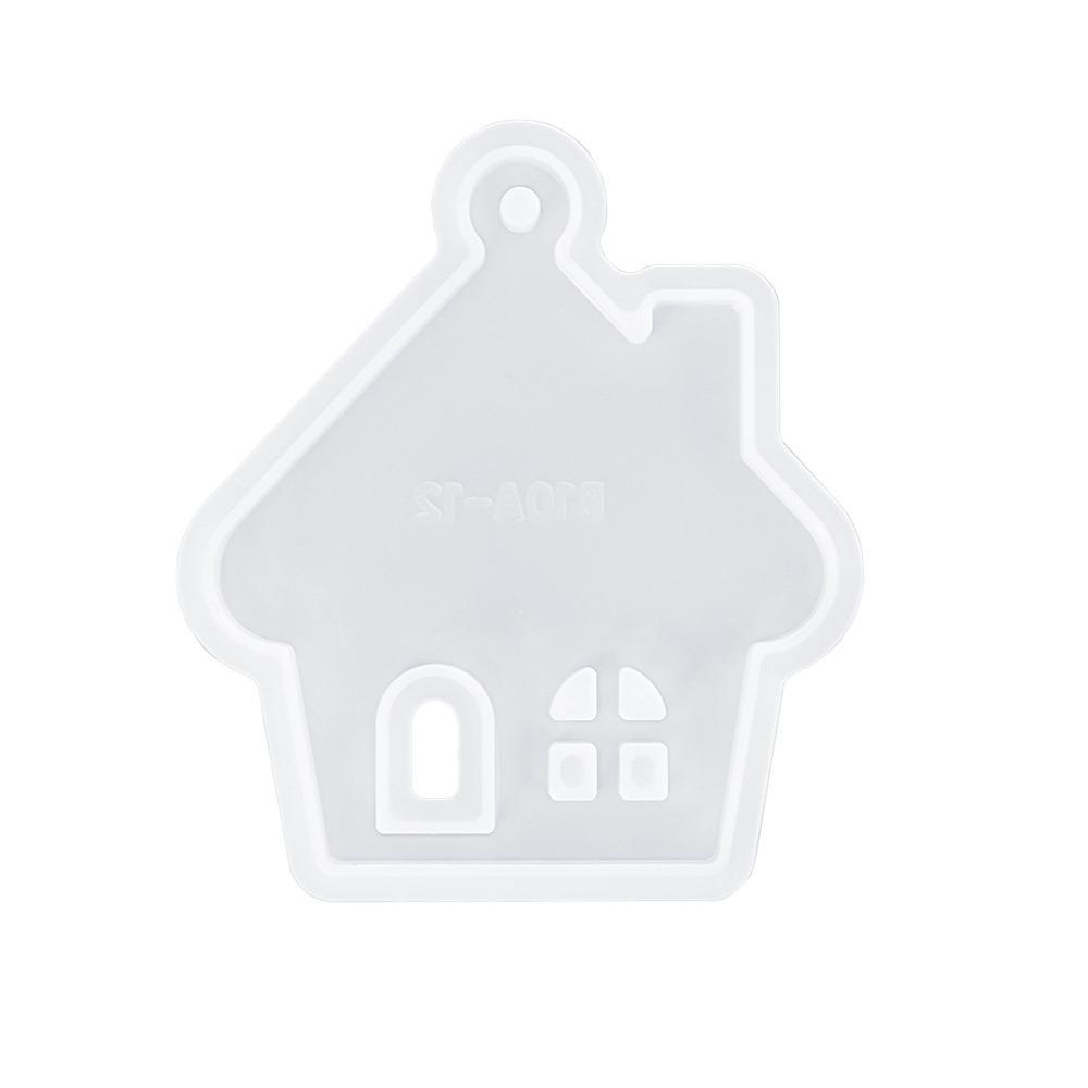 With Hole Christmas Resin Mold 12 Styles Elk Shape Silicone Molds Snowflake Bell Shape DIY Jewelry Making Christmas Craft