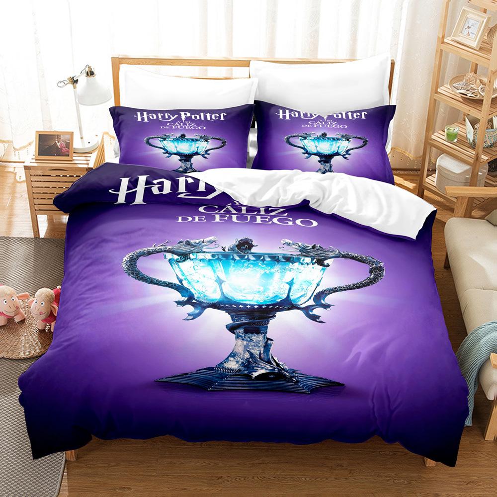 Harry Potter Three-Piece Quilt Cover 3D Digital Printing Home Textile