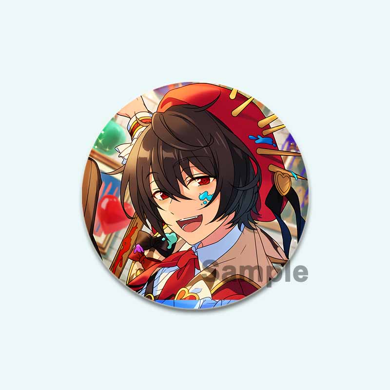 32/44/58mm Anime Collection Ensemble Stars Tinplate Pin Round Cartoon Snap-in Brooches for Backpack Accessories Badge Handmade Decoration