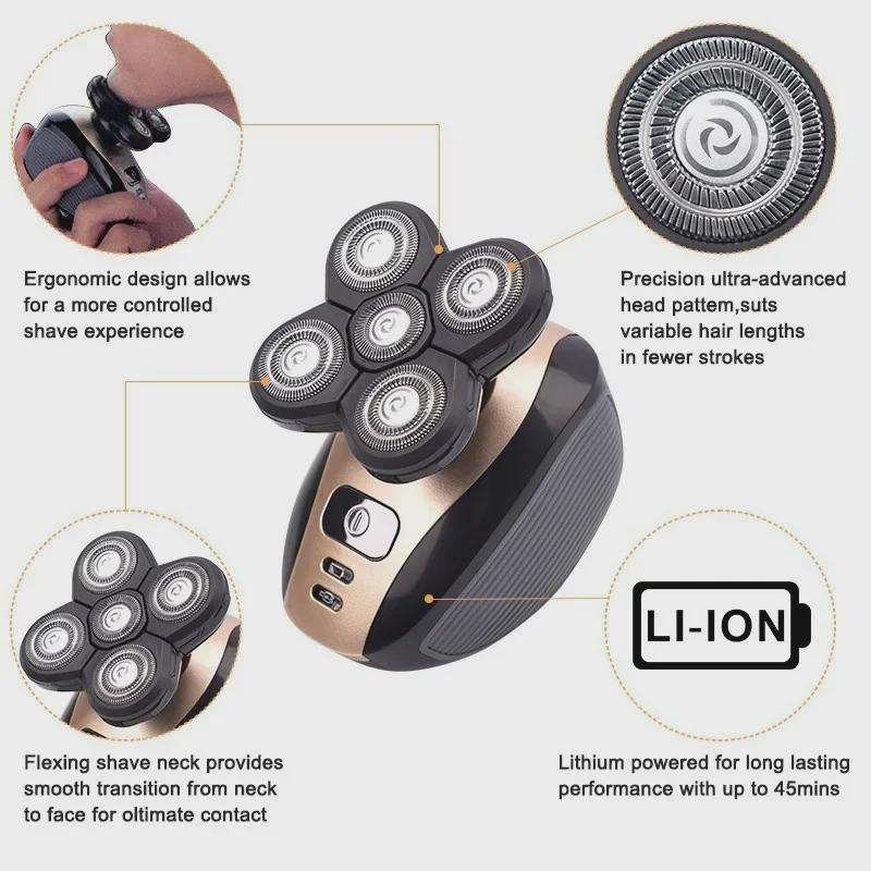 Multi-Function Five-Head Bald Shaver