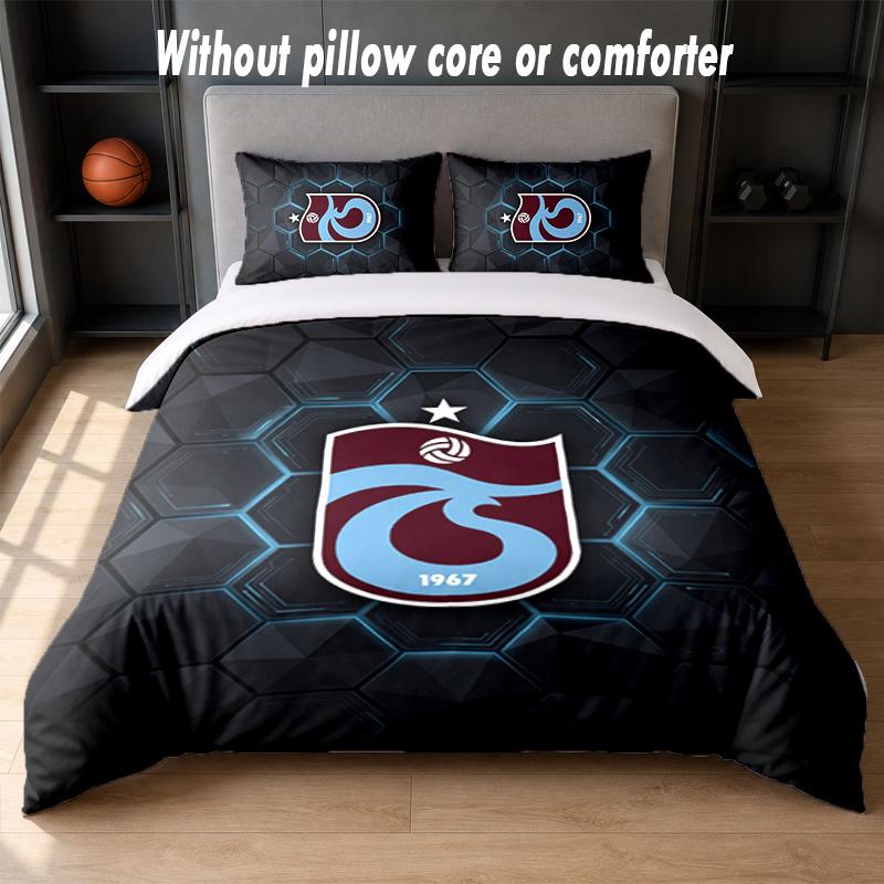 Trabzonspor FC Design Bed Bedding Set 1 Duvet Cover + 2 Pillowcases Soft Breathable Household Bed Linens