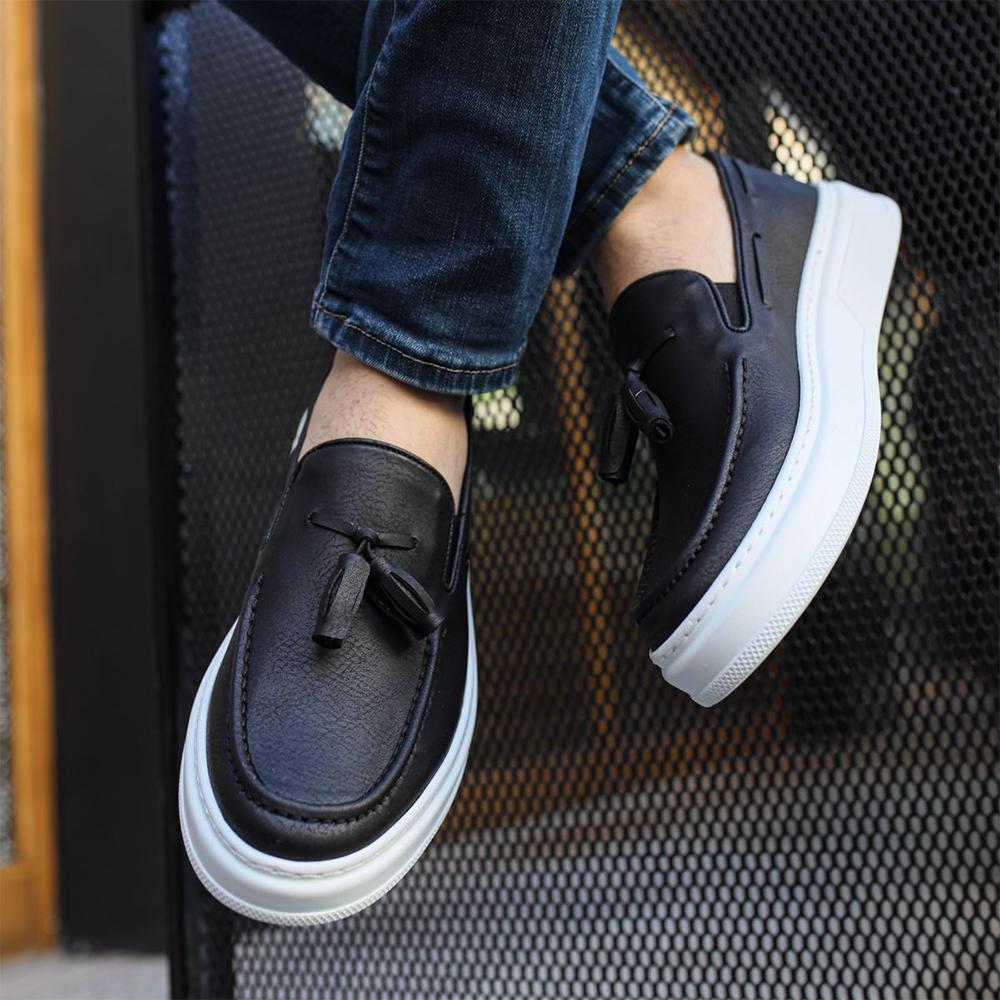 Chekich Мужская обувь, повседневная обувь, черные летние слипоны из искусственной кожи на высокой подошве, удобные модные спортивные классические свадебные офисные костюмы CH127