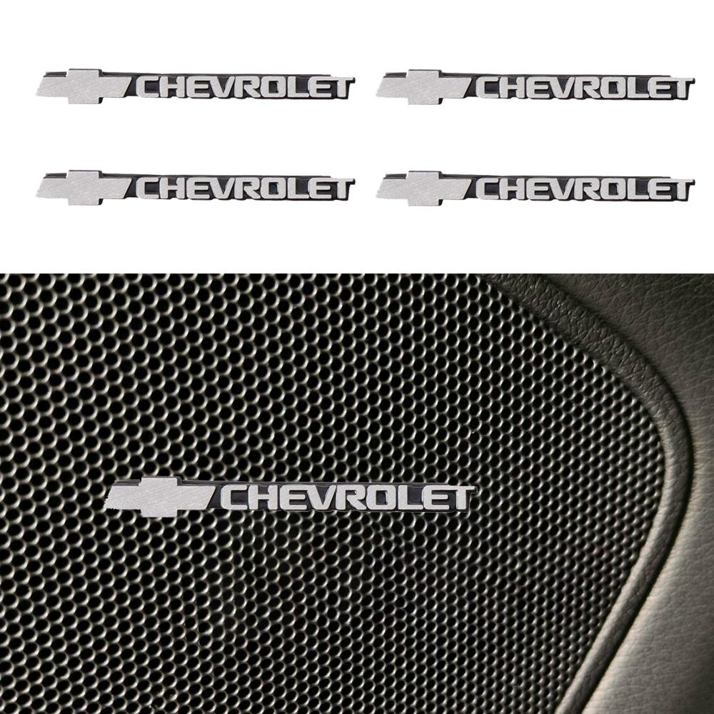 cyhj10 2/4pcs 3D Aluminum Stying Car Audio Speaker Emblem Sticker Auto Decoration For Chevrolet Cruze Lacetti Sonic Spark Sail Aveo